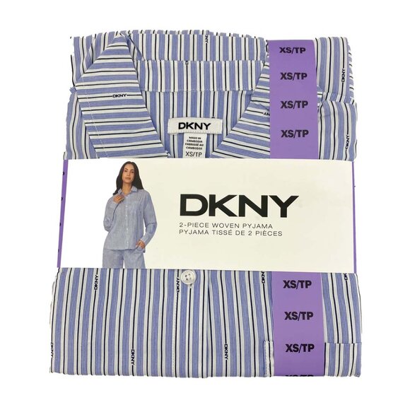 DKNY | Women's Woven Pyjama Set | Pinstripe | 2 Piece | Various Sizes **NEW - Picture 1 of 3